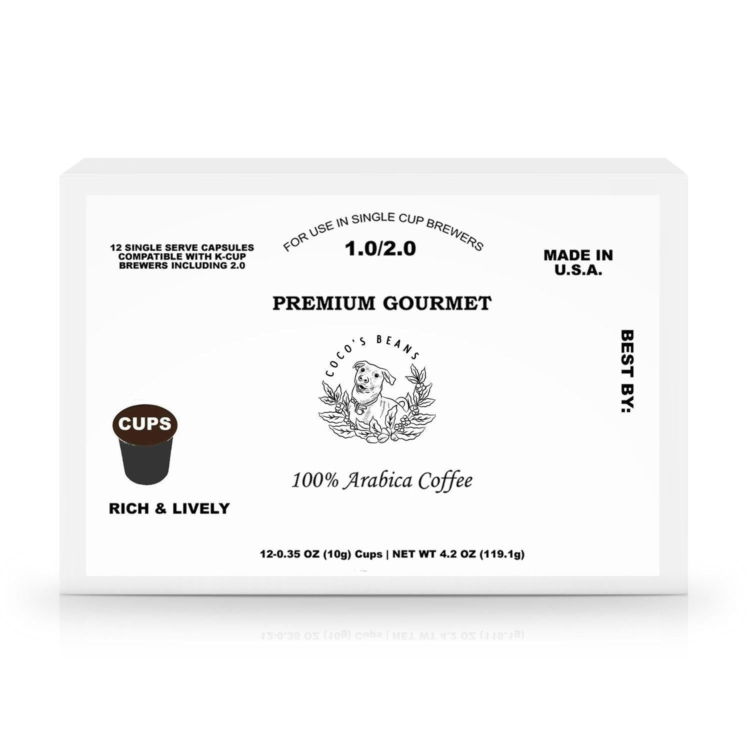 12 Pack Single Serve Coffee Capsules - Coco’s Beans
